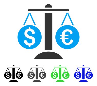 Para birimi bakiyesi düz simgesi