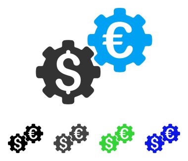 Mali mekanik düz simgesi
