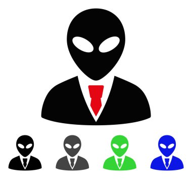 Uzaylı Yöneticisi düz simgesi