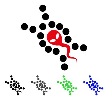 Uzaylı Sperm çoğaltma düz simgesi