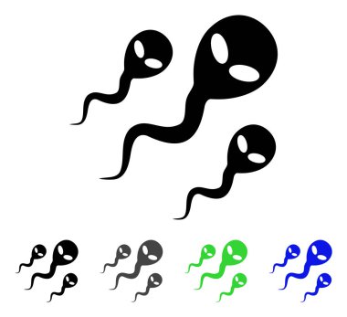 Uzaylı Sperm düz simgesi