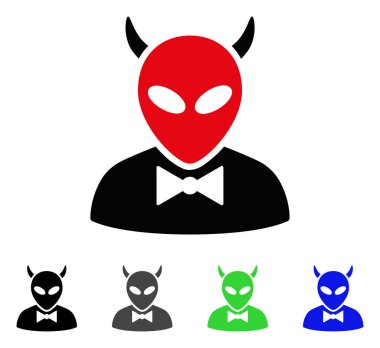 Şeytan düz simgesi