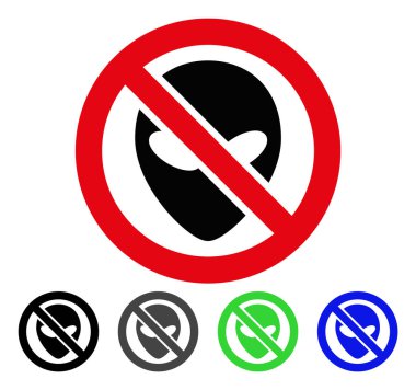 Yasak uzaylı düz simgesi