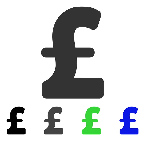Pound Sterling Flat Icon — Stock Vector