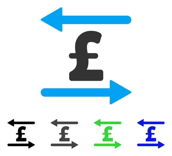 英镑的交易平图标 — 图库矢量图片