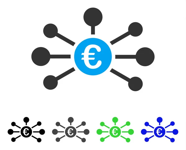 Ikone der Euro-Beziehungen — Stockvektor