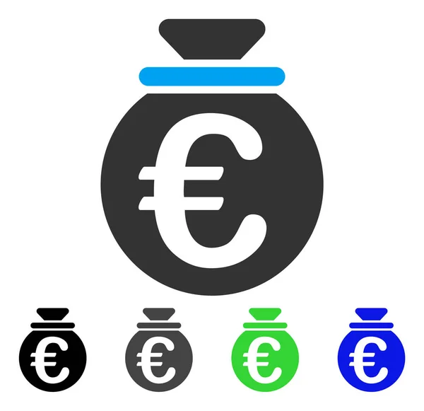 Euro funduszy ikona płaskie — Wektor stockowy