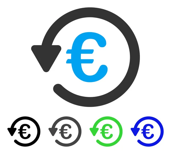 Euro desconto Flat Icon — Vetor de Stock