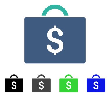 Evrak Çantası Düz Simgesi