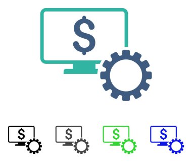 Mali izleme seçenekleri düz simgesi