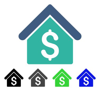 Ev kira düz simgesi