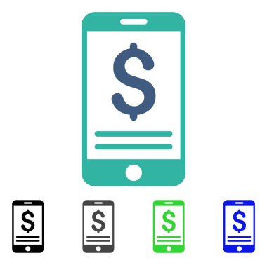 mobil bankacılık düz simgesi