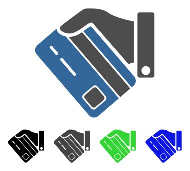 Kartı ödeme düz simgesi