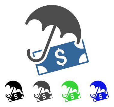 Mali şemsiye düz simgesi