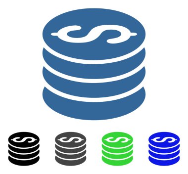 Dolar paraları düz simgesi