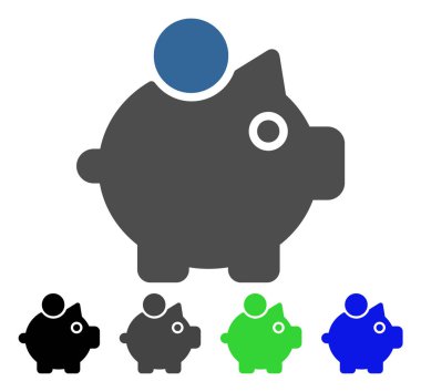 kumbara düz simgesi