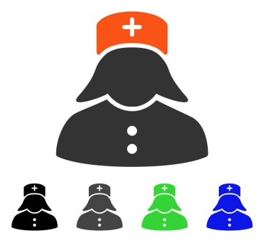 Hemşire düz simgesi