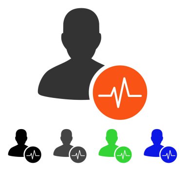 Hasta darbe düz simgesi