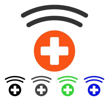 Tıbbi kaynak düz simgesi