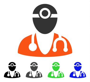 Göz doktoru doktor düz simgesi