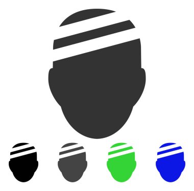 Hasta baş düz simgesi