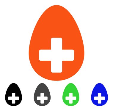 Artı yumurta düz simgesi