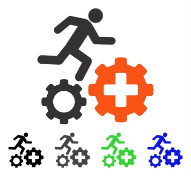 Tedavi süreci düz simgesi