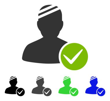 Geçerli hasta düz simgesi