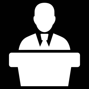 Politikacı düz simgesi