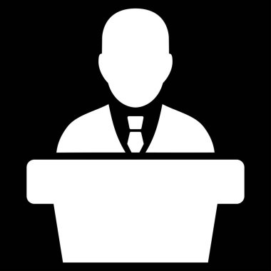 Politikacı düz simgesi