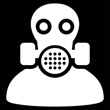 Toksik iş düz simgesi