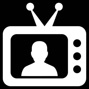 TV hoparlör düz simgesi