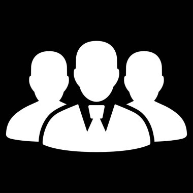 Kullanıcı grubu düz simgesi