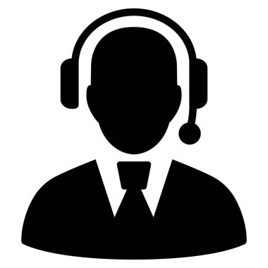 Çağrı merkezi Yöneticisi düz simgesi