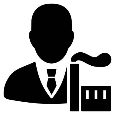 Kapitalist Oligark düz simgesi