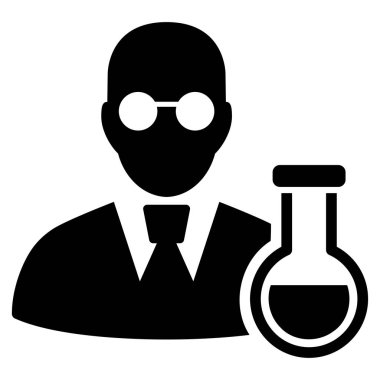 Kimyager düz simgesi