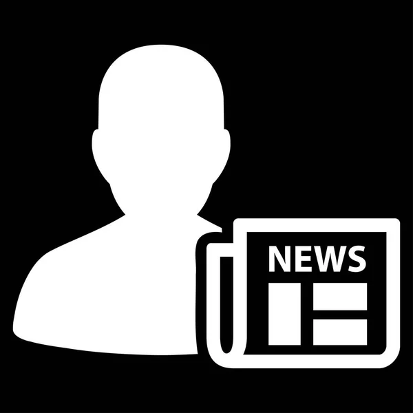 Newsmaker noviny ploché ikony — Stockový vektor