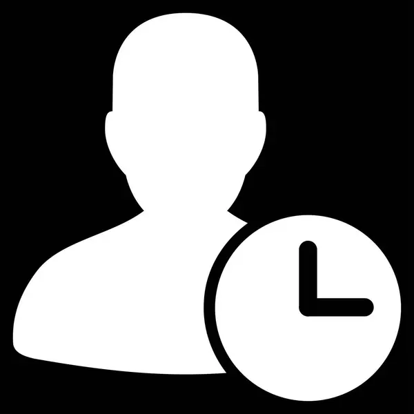 Time Management Clock Flat Icon — Stock Vector