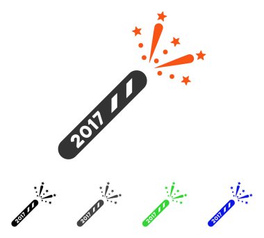 2017 fişek düz simgesi