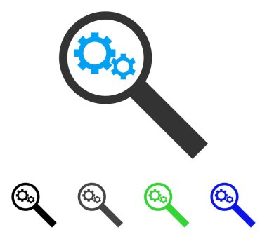 Arama araçları düz simgesi