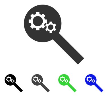 Arama araçları düz simgesi