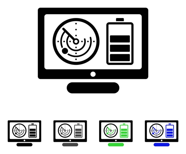 Drone Monitoring Flat Icon — Stock Vector