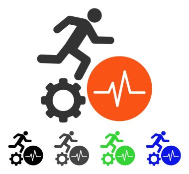 İşçi darbe düz simgesi