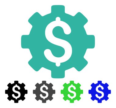 Mali seçenekleri düz simgesi