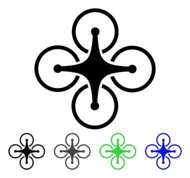 Airdrone düz simgesi