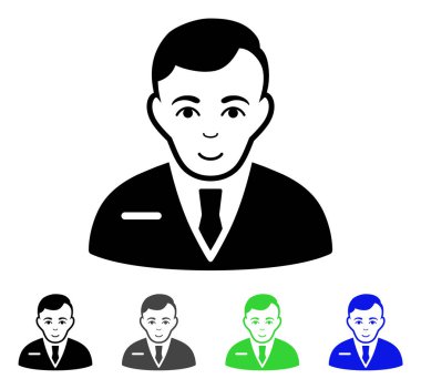 İşadamı Düz Simge