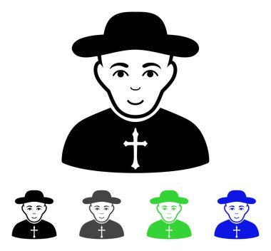 Christian Priest düz simgesi