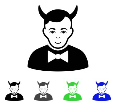 Şeytan düz simgesi