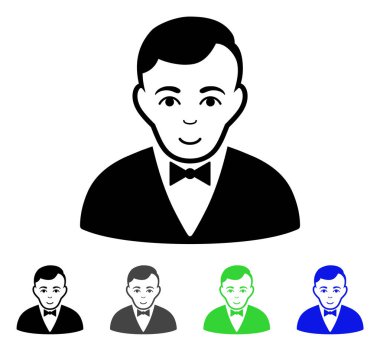 Satıcı düz simgesi