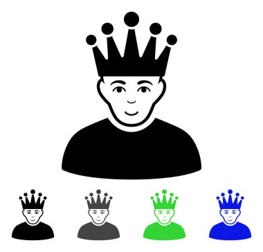 Moderatör düz simgesi